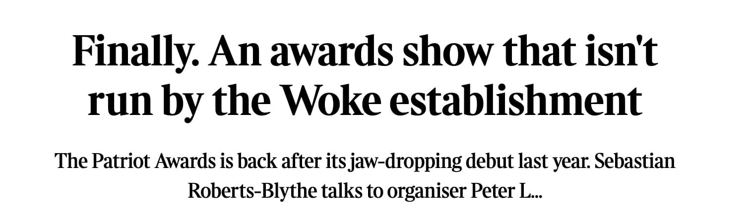 Finally! An awards show not catering to the Establishment